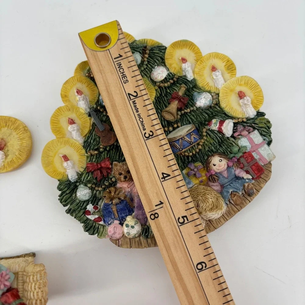 Vintage Popular‎ Imports Christmas Tree Figurine Multicolor Resin 1997 Nostalgic